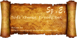 Széchenyi Erzsébet névjegykártya