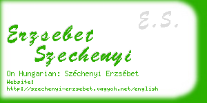 erzsebet szechenyi business card